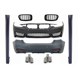 image-23-Body Kit BMW 3 F30 11-15 F30 LCI 16+ modellekhez, lökhárítóval és kipufogóvéggel, M3 Sport dizájn