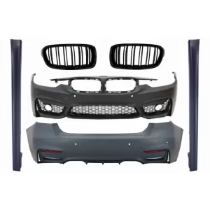 image-10-Body Kit BMW 3 F30 nem LCI és LCI 11-18 modellekhez, lökhárító és hűtőrács, M3 Sport EVO dizájn