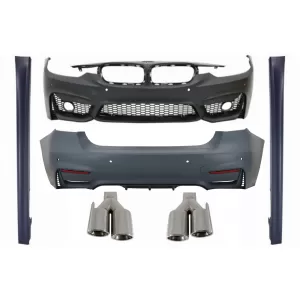 image-75-Body Kit BMW 3 F30 nem LCI és LCI 11-18 modellekhez, lökhárítóval és kipufogóvégekkel, M3 Sport dizájn
