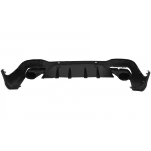 Rear Diffuser suitable for Mercedes GLC X253 SUV (2015-07.2019) GLC63 Exhaust Muffler Tips Silver