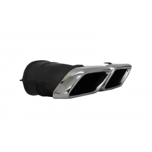 Rear Diffuser suitable for Mercedes GLC X253 SUV (2015-07.2019) GLC63 Exhaust Muffler Tips Silver
