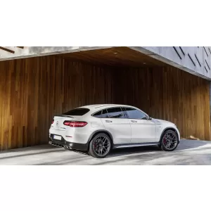Hátsó lökhárító diffúzor Mercedes GLC C253 Coupe 2015+ GLC63 dizájn, ezüst kipufogóvégekkel-image-6055467