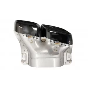 Difuzor cu Ornamente de evacuare compatibil cu Mercedes C-Class W205 S205 (2014-2020) C63S Design pentru bara AMG Sport Line-image-6055665