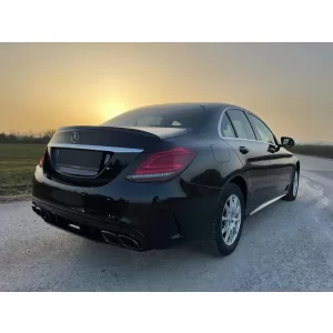 Difuzor cu Ornamente de evacuare compatibil cu Mercedes C-Class W205 S205 (2014-2020) C63S Design pentru bara AMG Sport Line-image-6079253