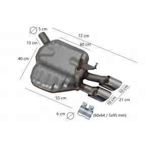 Heckdiffusor für Audi A8 D4 Facelift 15-17 S8 Look Auspuff Schalldämpfer Tipps-image-6054397