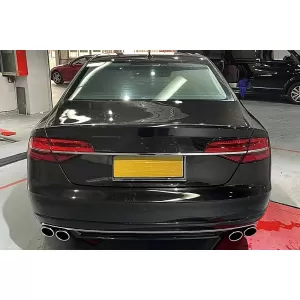 Heckdiffusor für Audi A8 D4 Facelift 15-17 S8 Look Auspuff Schalldämpfer Tipps-image-6103434