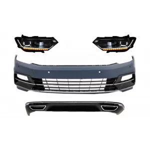 image-19-Első lökhárító fényszórókkal és hátsó lökhárító diffúzorral, VW Passat B8 3G (2015-2018), R-line dizájn