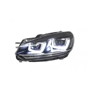 Stoßstange für VW Golf VI 6 MK6 08-13 Scheinwerfer LED Dynamic Light R20 Look PDC-image-6052106
