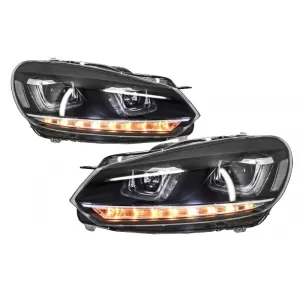 Stoßstange für VW Golf VI 6 MK6 08-13 Scheinwerfer LED Dynamic Light R20 Look PDC-image-6052107