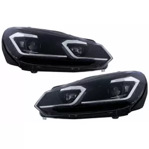 Pare-chocs pour VW Golf VI 6 MK6 08-13 phares LED tournant dynamique R20 Look PDC-image-6052374