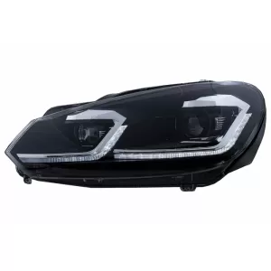 Pare-chocs pour VW Golf VI 6 MK6 08-13 phares LED tournant dynamique R20 Look PDC-image-6052376
