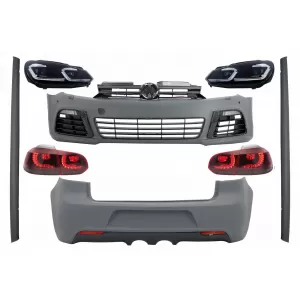 image-72-Kompletan karoserijski komplet prikladan za VW Golf VI 6 MK6 (2008-2013) R20 Dizjan s dinamičkim sekvencijalnim svjetlom za okretanje dimnim staklom