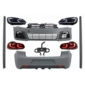 image-76-Kompletan Body Kit prikladan za VW Golf VI 6 MK6 (2008-2013) R20 Dizjan s ispušnim sustavom Catback