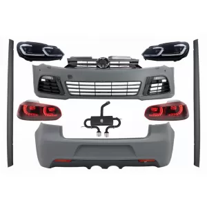 image-77-Kompletan karoserijski komplet prikladan za VW Golf VI 6 MK6 (2008-2013) R20 Dizjan ispušnog sustava Catback prigušivač