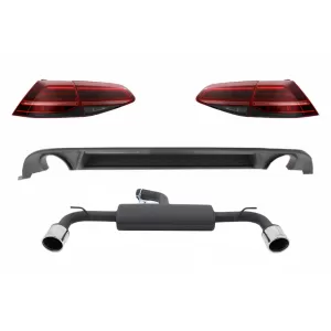 image-79-Lökhárító diffúzor VW Golf 7.5 VII 17+ modellekhez, LED hátsó lámpák, kipufogórendszer, GTI dizájn