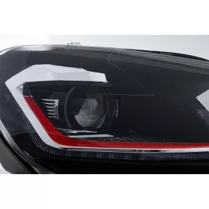LED Фарове и Задни светлини , подходящи за VW Golf 6 VI (2008-2013) с Facelift G7.5 TFSI Look Red Flowing Динамичен Sequential Въртящи се светлини LHD-image-6052827