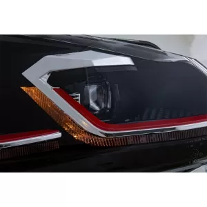 LED Фарове и Задни светлини , подходящи за VW Golf 6 VI (2008-2013) с Facelift G7.5 TFSI Look Red Flowing Динамичен Sequential Въртящи се светлини LHD-image-6052829