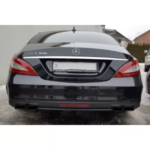 Hátsó lökhárító fekete kipufogóvégekkel és LED hátsó lámpa szettel, Mercedes Benz W212 E-osztály Facelift (2009-2012), E63 dizájn-image-6052930