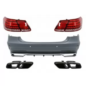 image-42-Stoßstange für Mercedes W212 E Facelift 09-12 E63 Rücklichter Auspuff schwarz
