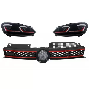image-53-Gitter für VW Golf 6 VI 2008-2012 LED Scheinwerfer Dynamisch Drehen Lichter GTI Look