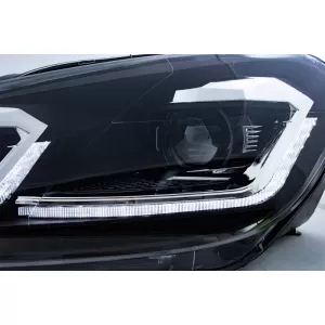 Kühlergrill für VW Golf VI 08-13 LED Scheinwerfer Flowing Dynamic Lights R20 Look-image-6052967