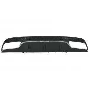 Diffusor für Mercedes W205 S205 14-20 C63 Look Auspuff Tipps Schwarz Sport Paket-image-6053192