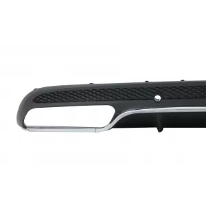 Diffusor für Mercedes W205 S205 14-20 C63 Look Auspuff Tipps Schwarz Sport Paket-image-6053193
