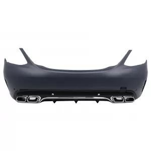 Bodykit für Mercedes C W205 14-18 Stoßstangengrill Seitenschweller Auspuffspitzen-image-6053209