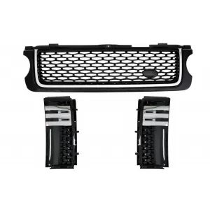 image-4-Középső hűtőrács oldal légbeömlőkkel, Land Rover Range Rover Vogue III (L322) (2010-2012), teljes fekete, Autobiography Supercharged Design