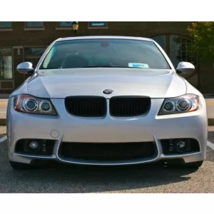 Parachoque para BMW E90 E91 Pre-LCI 05-08 M3 Look Faros Negros Faros Antiniebla-image-6053353