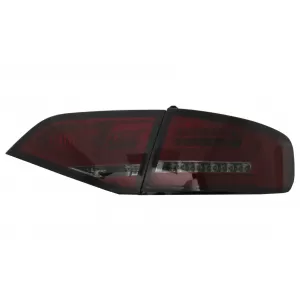 Feux arrière LED pour AUDI A4 B8 Berline Limousine 2008-2011 Rouge Fumée--image-6053947