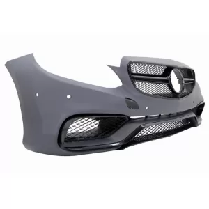 Bara fata si Difuzor Bara Spate compatibil cu Mercedes E-Class W212 S212 (2013-2016) Negru cu Ornamente Evacuare-image-6053542
