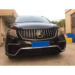 Body Kit para Mercedes Clase V W447 2014+ Reja Protector trasero Placa pie-image-6059242