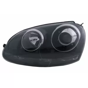 Bara Fata cu Faruri compatibil cu VW Golf V 5 (2003-2007) Jetta (2005-2010) R32 Look Negru Lucios-image-6053886