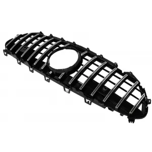 Central Grille Suitable for Mercedes CLS-Class C257 (2018-up) GTR Design Black Chrome