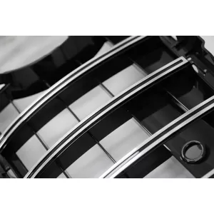 Central Grille Suitable for Mercedes CLS-Class C257 (2018-up) GTR Design Black Chrome