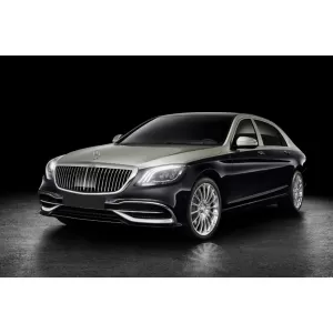Grille Avant Calandre pour Mercedes S W222 X222 14-20 Vertical Look Chrome-image-6057441