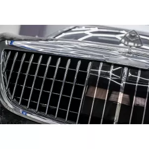 Grille Avant Calandre pour Mercedes S W222 X222 14-20 Vertical Look Chrome-image-6089430