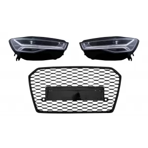 image-32-Prednja maska s Full LED Prednja svijetla Sekvencijalna dinamička svjetla za skretanje prikladna za Audi A6 C7 4G Facelift (2015-2018) RS6 Matrix Dizjan