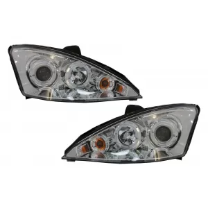 image-57-Fényszóró Ford Focus (2001-2004), 2 LED Angel Eye, fekete