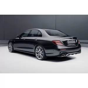 Hátsó diffúzor és kipufogóvég Mercedes E-osztály W213 (2016-) E53 Design, ezüst, AMG Line lökhárítóhoz, PDC-image-6057259