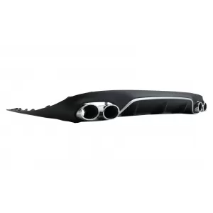 Diffusor für Mercedes E C238 A238 Sport Line 16-19 E53 Look Auspuffblenden Silber-image-6057971