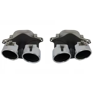 Diffusor für Mercedes E C238 A238 Sport Line 16-19 E53 Look Auspuffblenden Silber-image-6057975