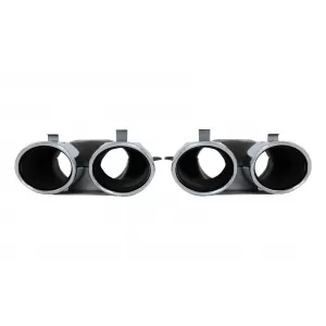 Diffusor für Mercedes E C238 A238 Sport Line 16-19 E53 Look Auspuffblenden Silber-image-6057976