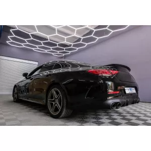 Diffuseur pour Mercedes CLS C257 18+ CLS53 Look Échappement Tips Night Package-image-6095258