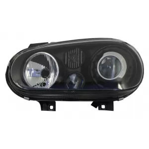 Stoßstange für VW Golf IV 4 MK4 10.97-09.03 Scheinwerfer Schwarz R32 Look-image-6054672