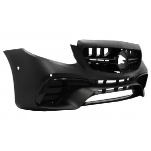 Bara Fata cu Difuzor Bara Spate si Ornamente Tobe Crom compatibil cu Mercedes E-Class W213 (2016-2019) E63 Design Editie Negru-image-6055128