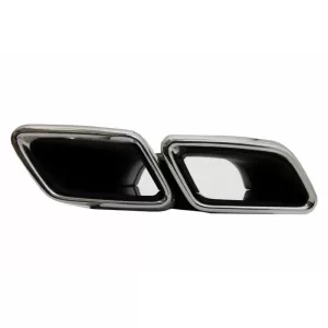 Bara Fata cu Difuzor Bara Spate si Ornamente Tobe Crom compatibil cu Mercedes E-Class W213 (2016-2019) E63 Design Editie Negru-image-6055141