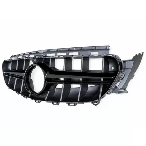 Front Bumper with Rear Diffuser and Exhaust Muffler Tips Chrome suitable for Mercedes E-Class W213 (2016-2019) E63 Design Black Edition-image-6343835