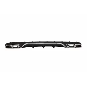 Bara Fata cu Difusor si Ornamente Tobe compatibil cu Mercedes E-Class W213 S213 Standard (2016-2019) E63 Design Negru Crom-image-6055211